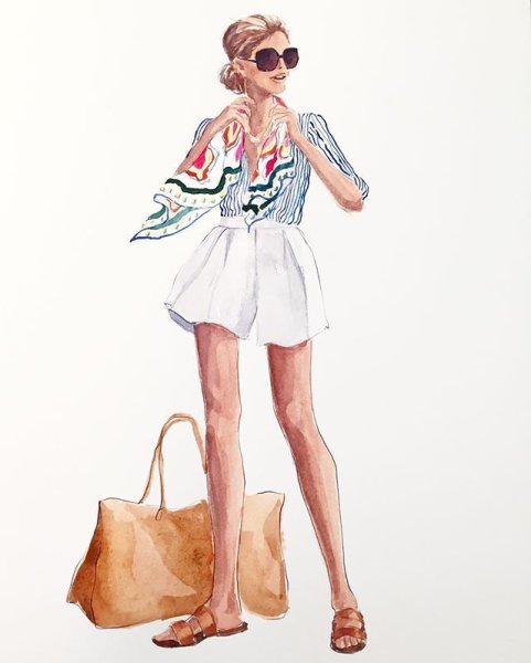 Акварельное платье