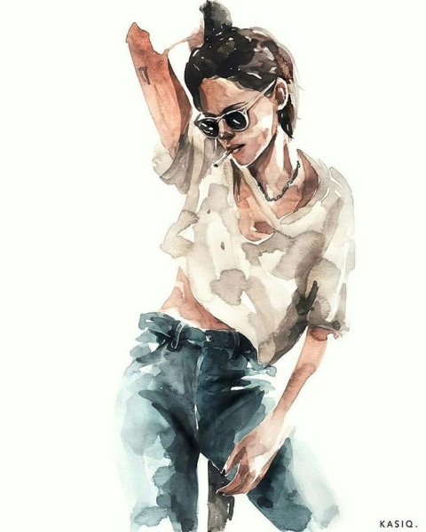 Акварельные иллюстрации модные