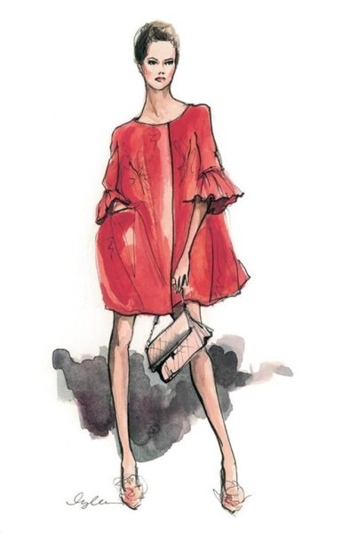 Модные иллюстрации акварелью