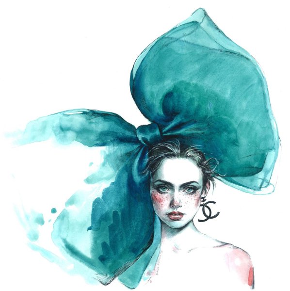 Модные иллюстрации акварелью