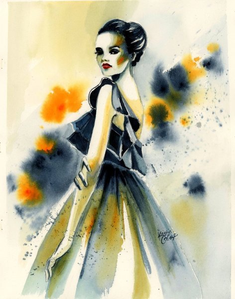 Одежда акварелью