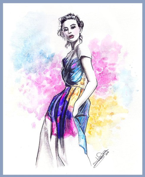 Акварельные иллюстрации модные