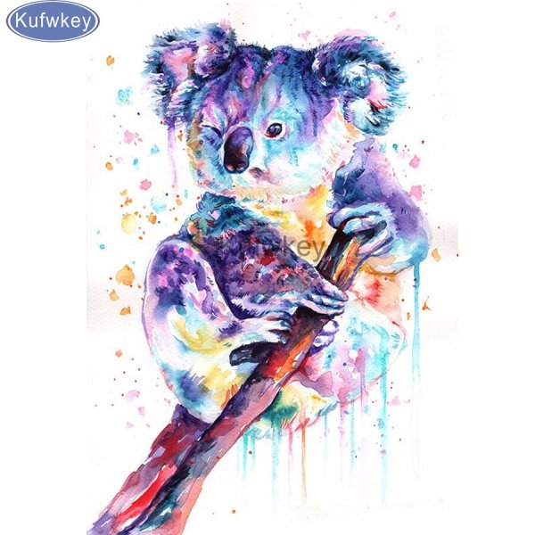 Коала акварелью