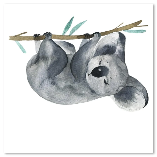 Картина коала акварелью