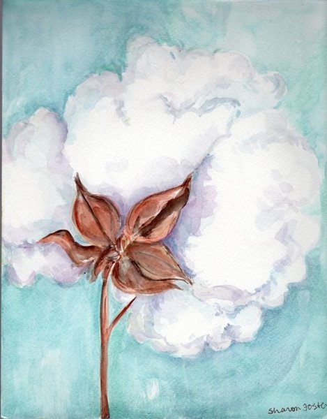 Ветка акварель