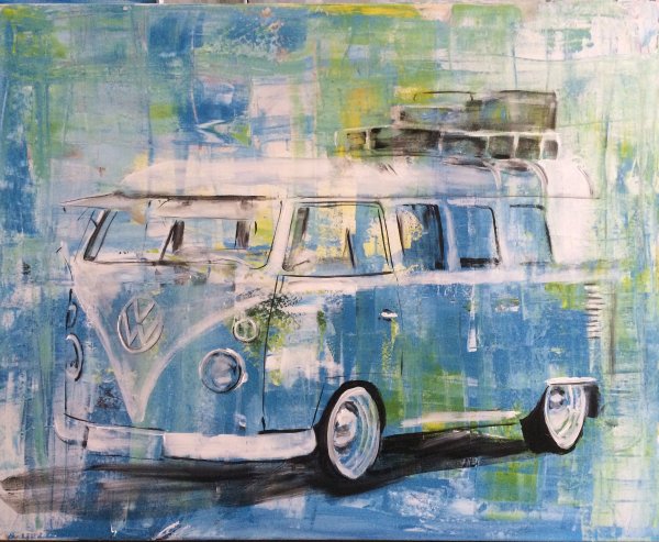 Микроавтобус акварель