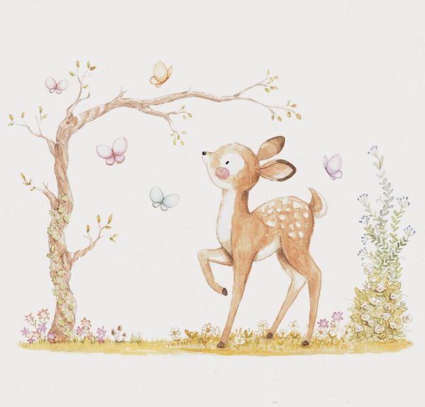 Акварельный Олененок