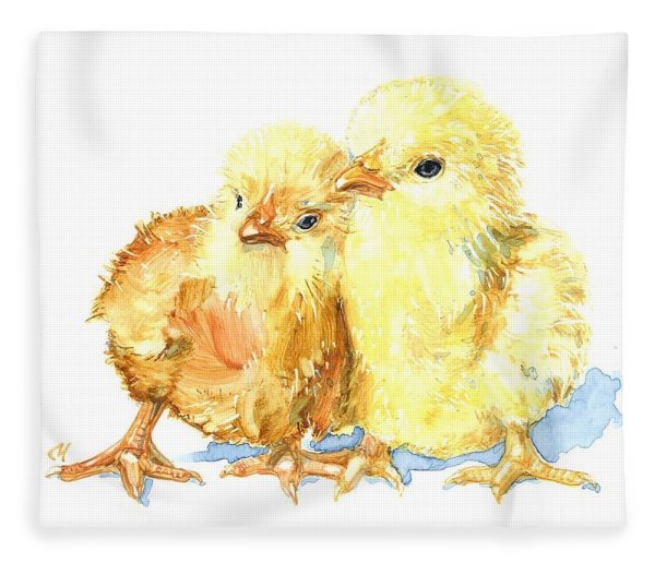Цыплята акварелью акварелью