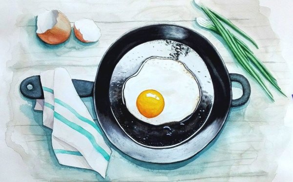 Скетчинг яичница