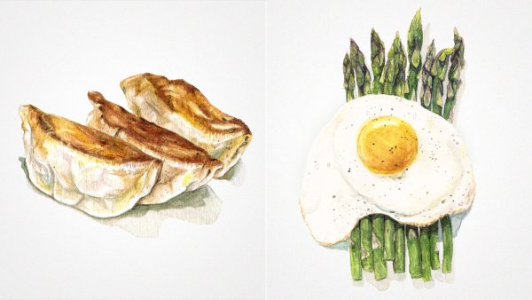 Тарелка акварелью