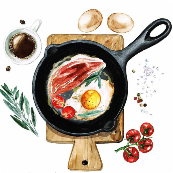 Завтрак для срисовки