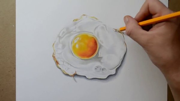 Яичница акварелью