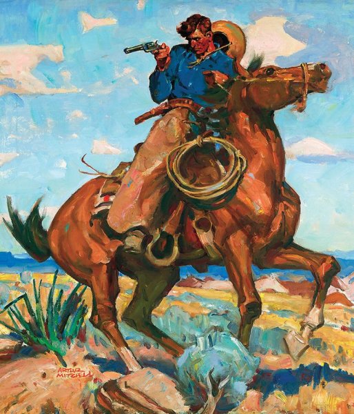 Картина маслом ковбой