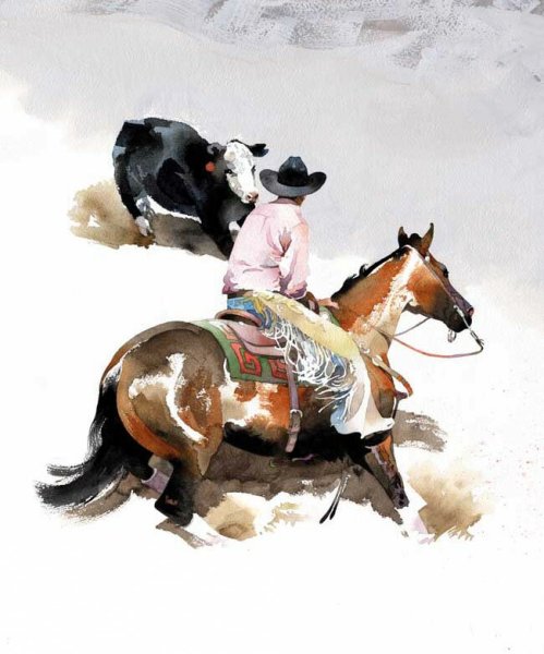 Ковбой арт художник-акварелист
