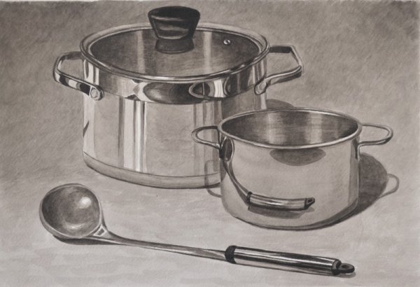 Кастрюля карандашом