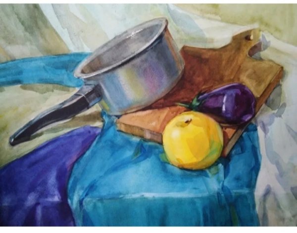 Акварельный Этюд натюрморта Академический