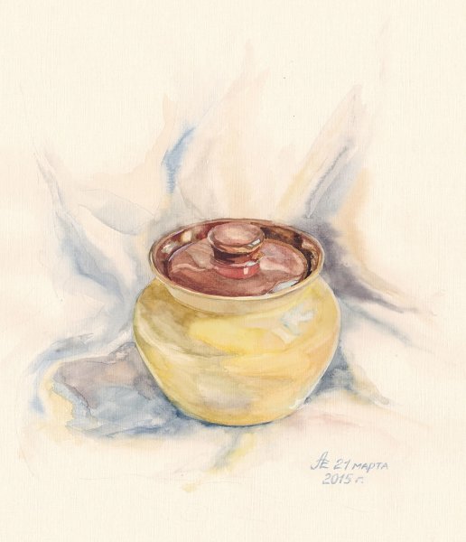 Этюды акварелью бытовые предметы