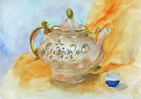 Акварельный чайник
