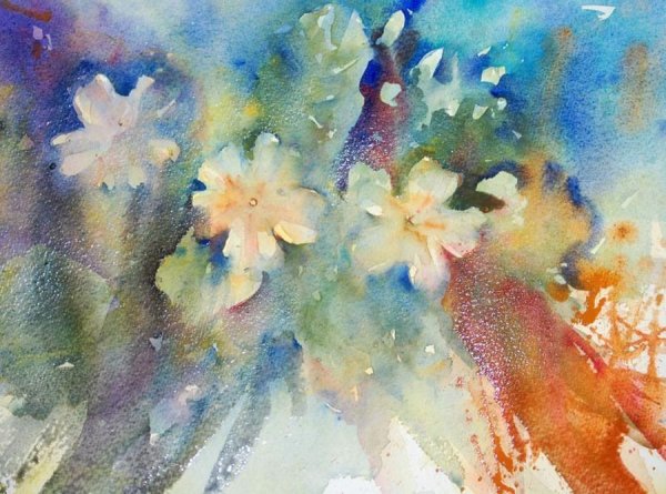 Размытая акварель картины