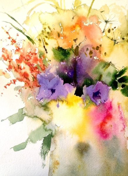 Акварель по сырому