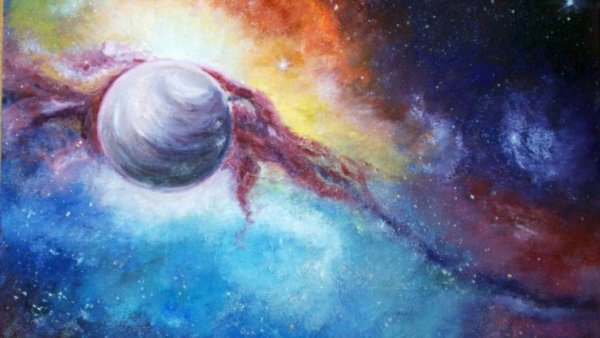 Космос масляными красками