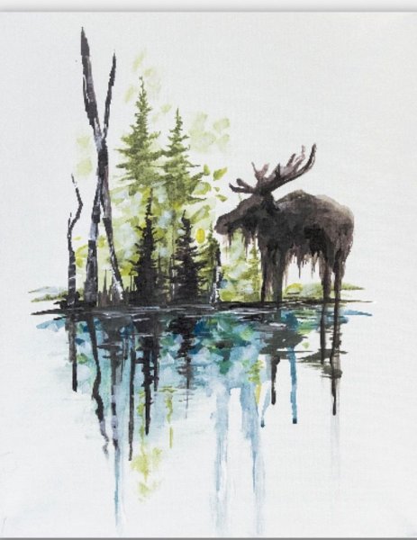 Лосенок Акварельная иллюстрация