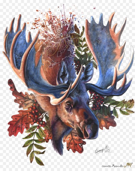 Лось портрет