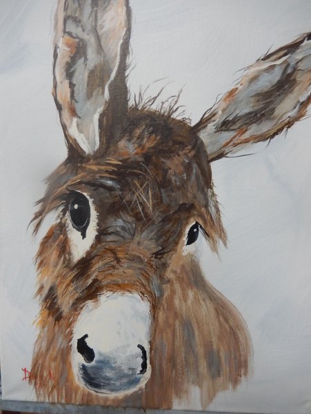 Лось акварелью