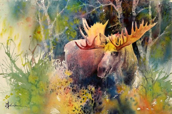 Батик олень