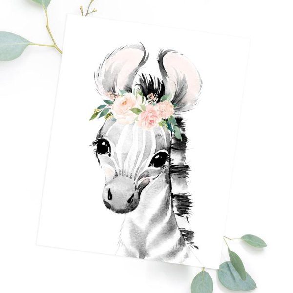 Акварельные зебры детские