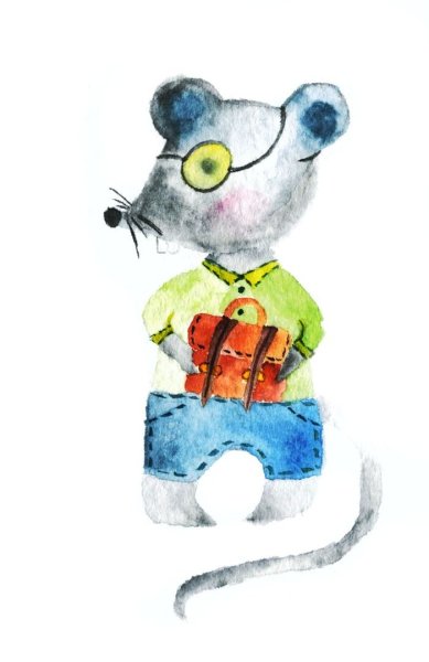 Акварельная мышка