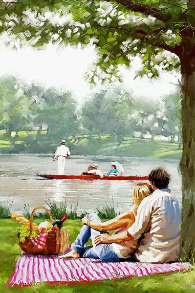 Деревенский натюрморт гуашью