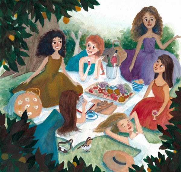 Пикник иллюстрация