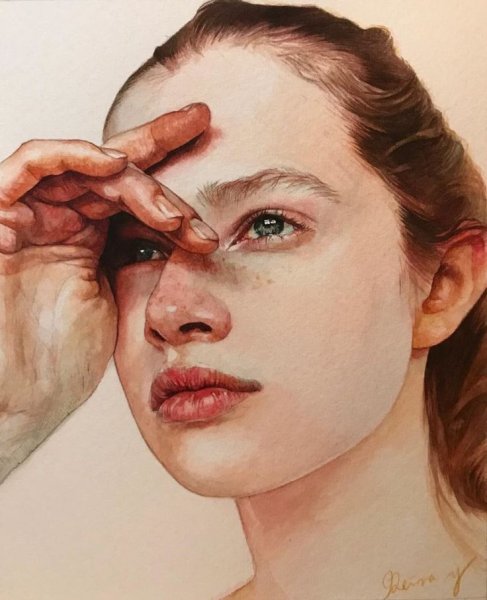 Рейна Ямада акварель