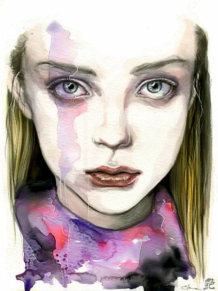 Нос акварелью