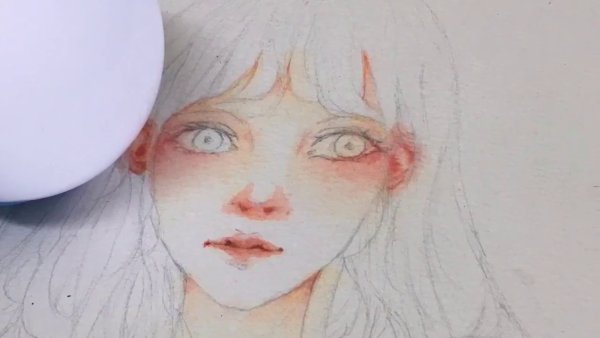 Бледная кожа акварелью