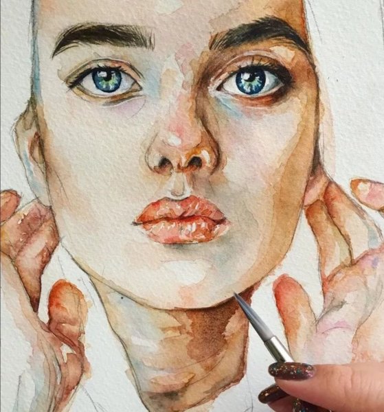 Портрет акварелью