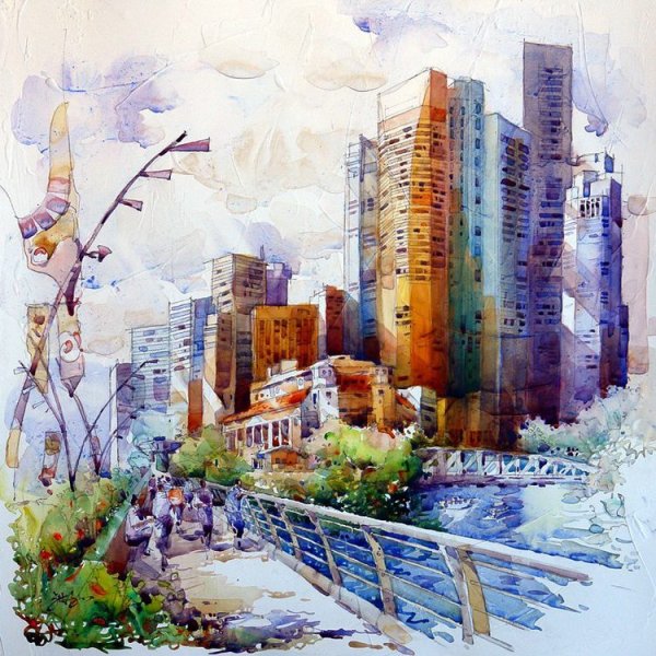 Jack Tia Kee Woon акварель