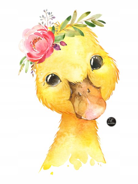 Милые зверята акварель