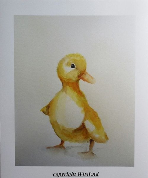 Утята акварелью