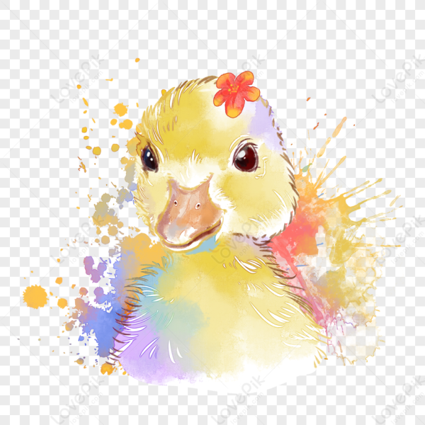 Утята акварелью