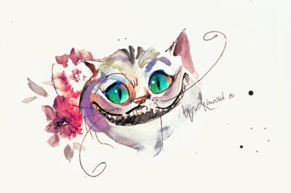 Чешир акварель