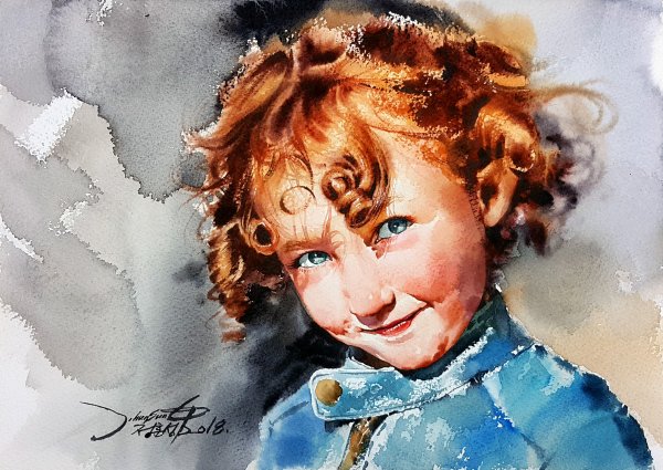 Портрет рыжего мальчика