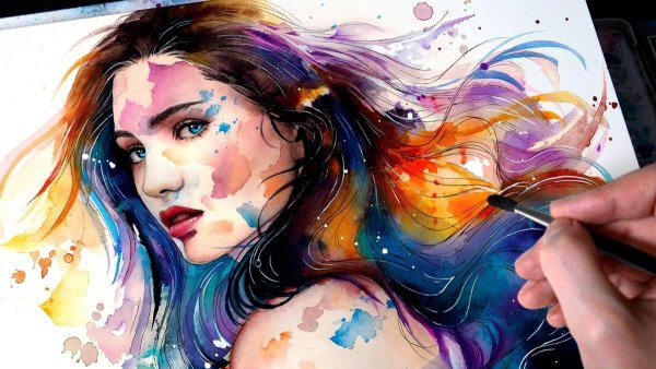 Леся Поплавская акварель