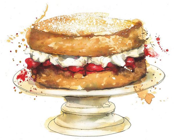 Акварельные иллюстрации еды