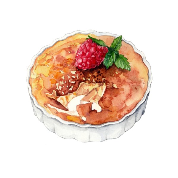 Акварельная выпечка Десерты