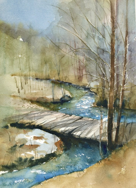 Акварельные пейзажи художник Владимир Тупоршин