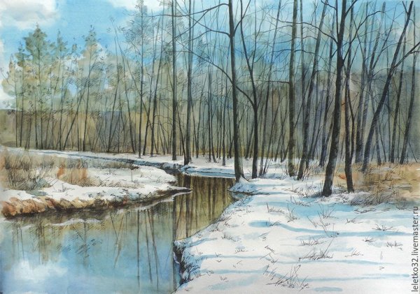 Кораблик акварель