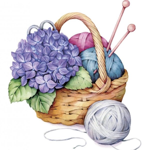 Корзина с нитками