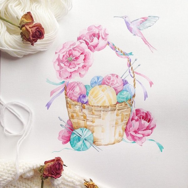 Акварельные нитки